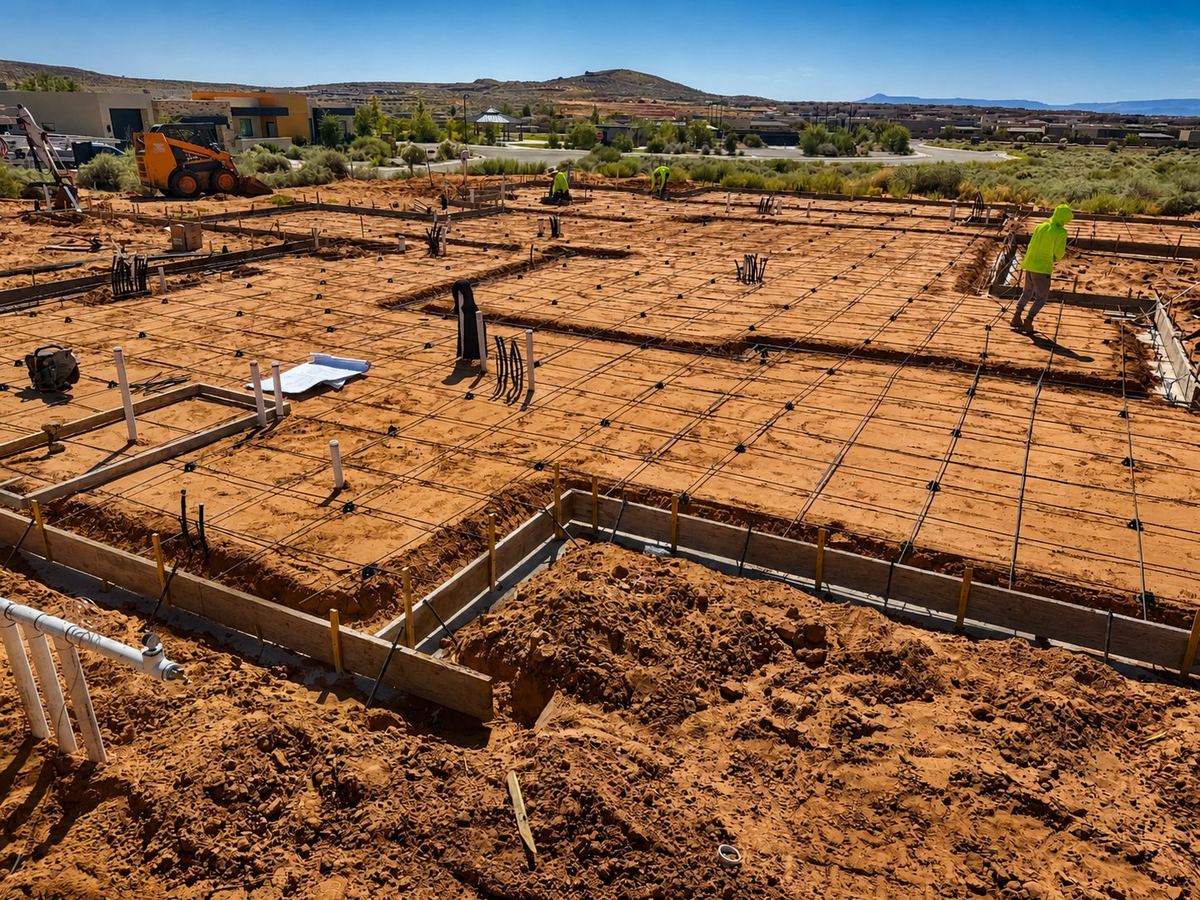 Concrete sidewalk and walkway poured in St. George, Utah by Sanchez Concrete