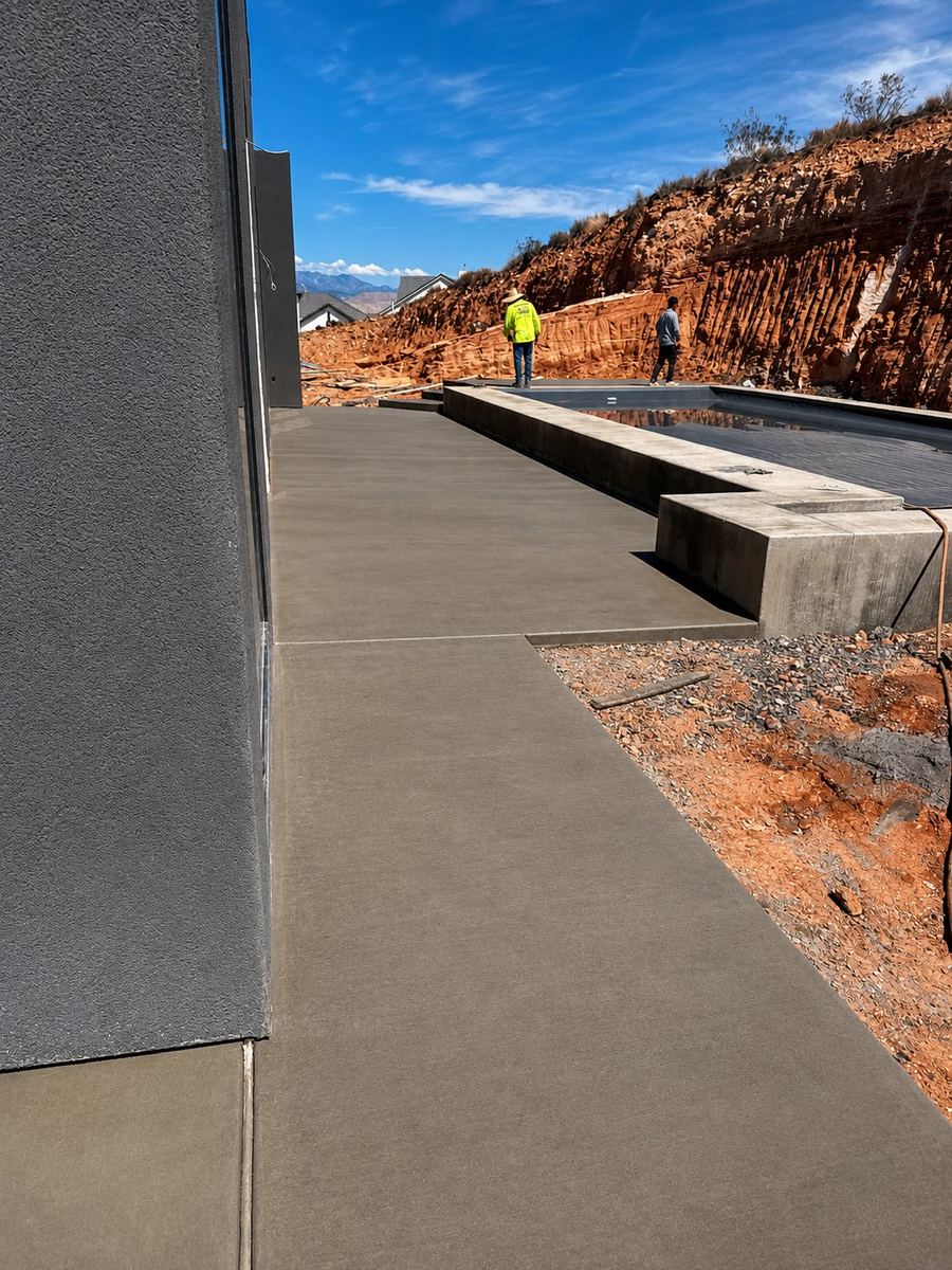 Finished concrete project in Southern Utah by Sanchez Concrete